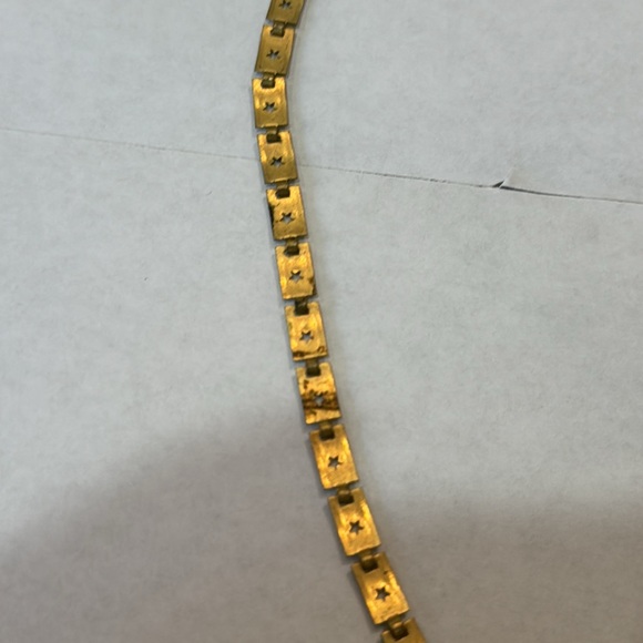 VTG CAMEO VICTORIAN CZECH STYLE GLASS CAMEO/SILHOUETTE‎ GOLD TONE STAR NECKLACE - Picture 8 of 9